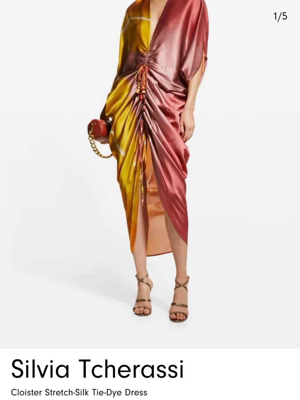 Silvia Tcherassi Cloister Silk Tie- Dye Dress